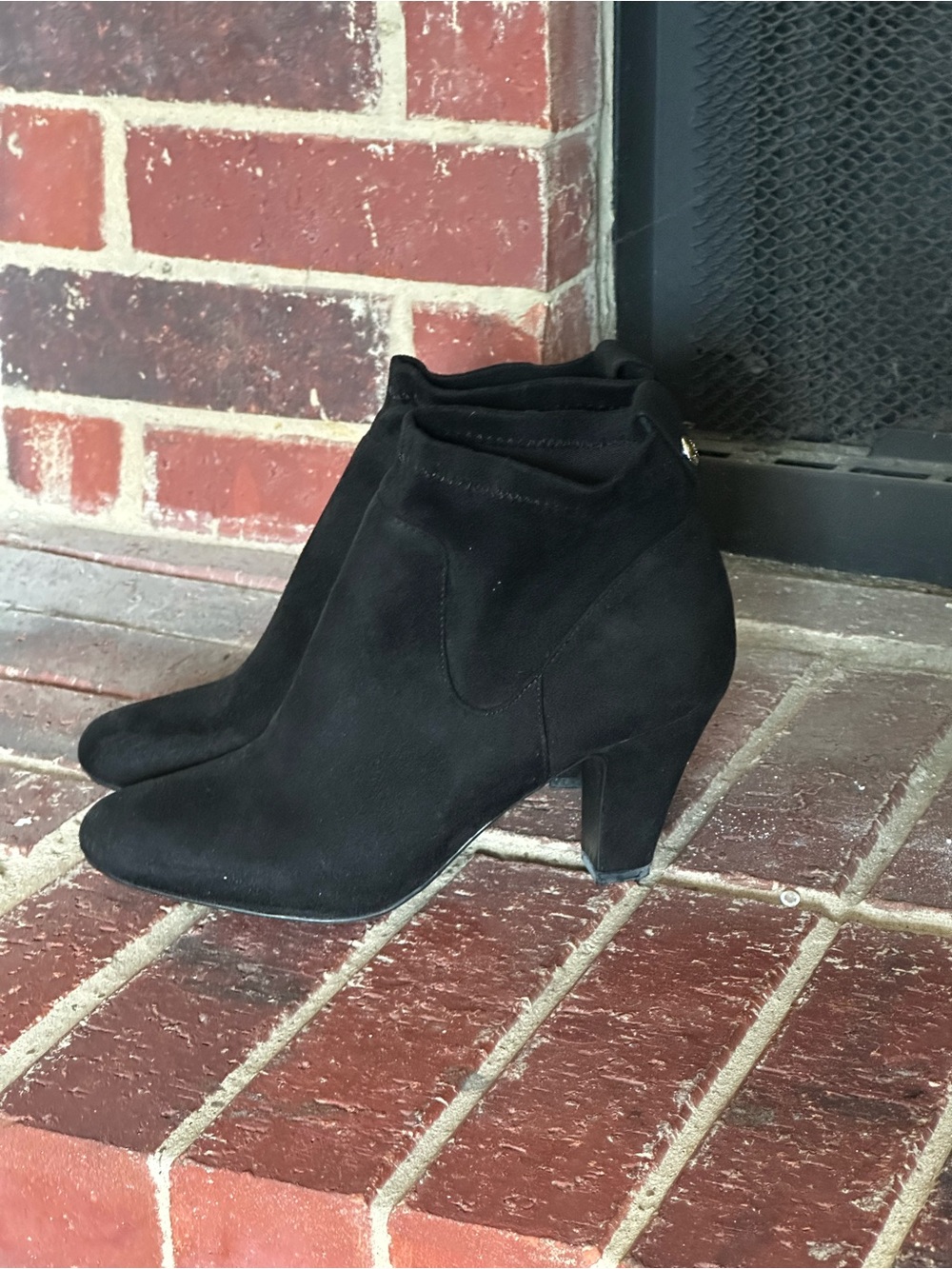 The BCBGeneration Black Delilah Suede Bootie Size 7.5